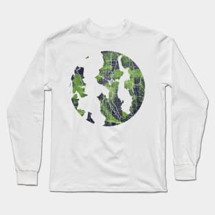 Seattle Map Long Sleeve T-Shirt